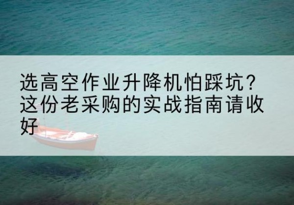 长岭高空作业升降机厂家推荐-选高空作业升降机怕踩坑？这份老采购的实战指南请收好